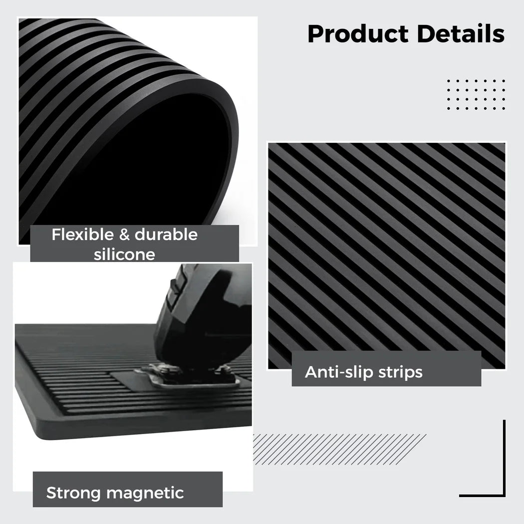Barber Tool Organizer Mat Flexible Silicone Barber Tool Pad Magnetic Salon Barbershop Work Station Pad Barbershop Counter Mat