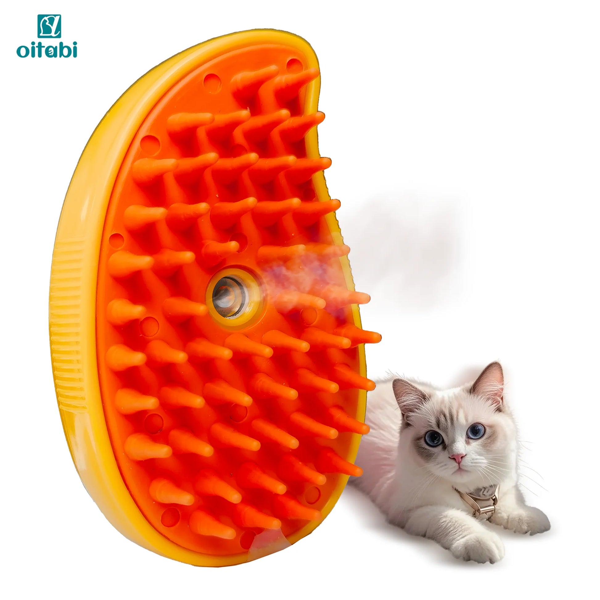 Cat Steam Brush, 3 in 1 Cat Steamy Brush, Silicone Massage Grooming Brush, Pet Hair Cleaning Brush Comb for Cats Dogs