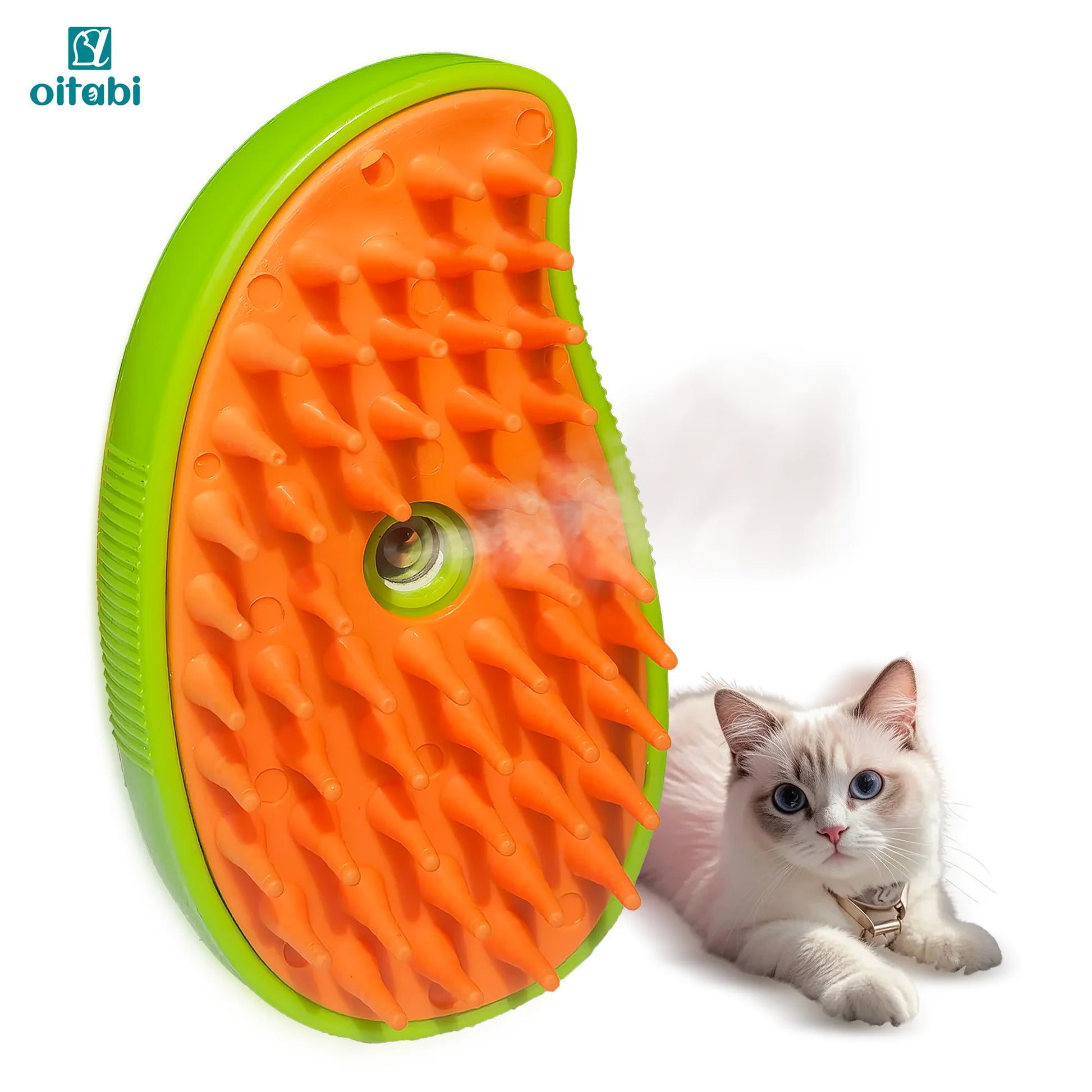Cat Steam Brush, 3 in 1 Cat Steamy Brush, Silicone Massage Grooming Brush, Pet Hair Cleaning Brush Comb for Cats Dogs