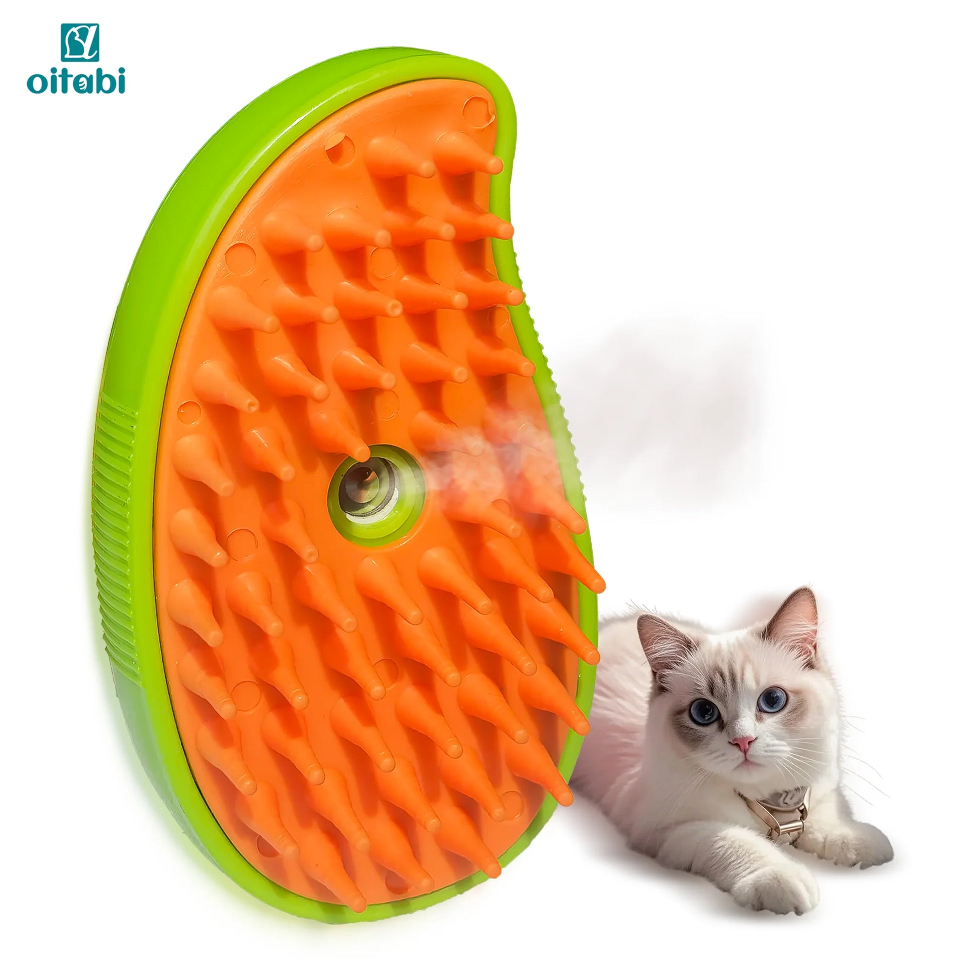 Cat Steam Brush, 3 in 1 Cat Steamy Brush, Silicone Massage Grooming Brush, Pet Hair Cleaning Brush Comb for Cats Dogs