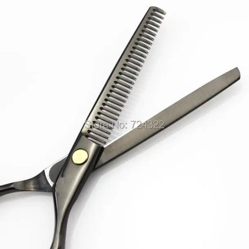 Professional 5.5 Titanium Hairdressing Scissors Cutting Hair Straight Thinning Clipper Shears Kit Barber Styling Tools Free Ship