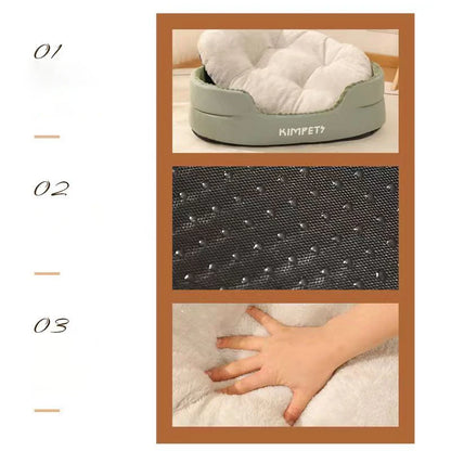 Thickening Warm Pet Cat Bed Removable Washable Cat Baskets Cushion Mat Square Plush Kennel for Small Medium Dog Sofa Beds
